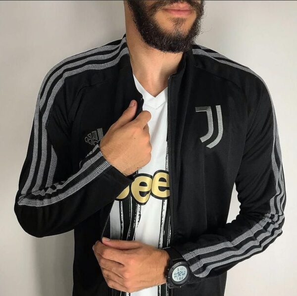 Casaco Jaqueta Juventus 2021 Adidas Preto - Imagem 1
