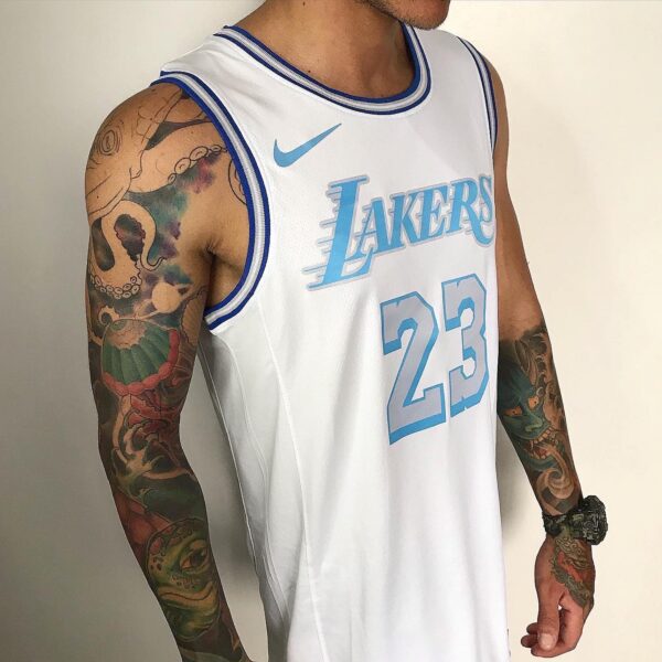 Camiseta Regata NBA Los Angeles Lakers LeBron James 23 City Edition Nike - Imagem 3