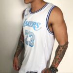 Camiseta Regata NBA Los Angeles Lakers LeBron James 23 City Edition Nike - Imagem 4