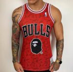 Camiseta Regata NBA Chicago Bulls Michell & Ness Bape 93 Vermelha