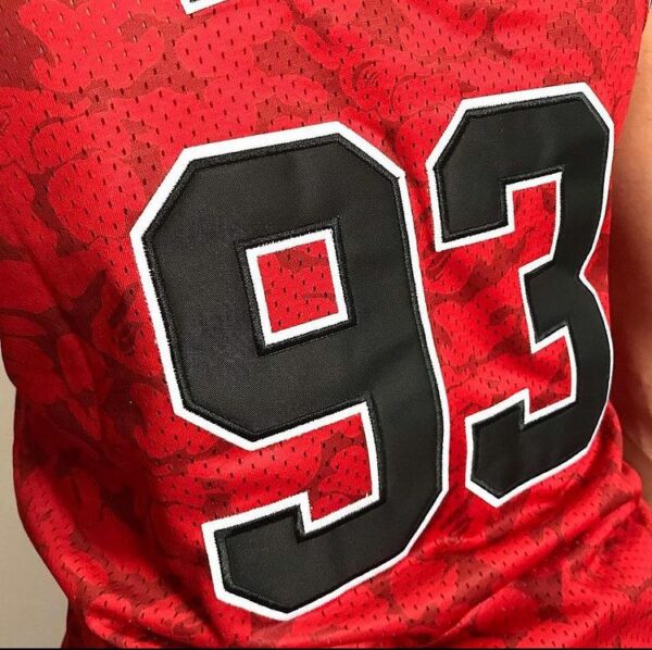 Camiseta Regata NBA Chicago Bulls Michell & Ness Bape 93 Vermelha - Imagem 8