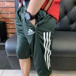 Calça 3/4 Manchester United Adidas Verde com Laranja - Imagem 3