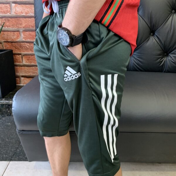 Calça 3/4 Manchester United Adidas Verde com Laranja - Imagem 3