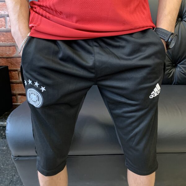 Calça 3/4 Seleção Alemanha Adidas Preta e Branca - Imagem 1