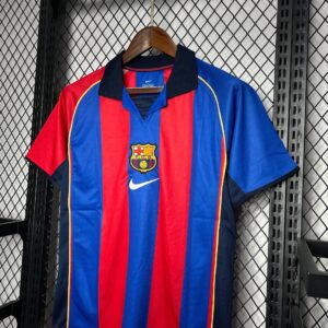 Camisa Retrô Barcelona Home Torcedor 2001/02 Nike