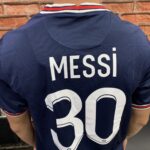 Camisa PSG Paris Saint-Germain Home Azul Torcedor 2022 Jordan Messi 30