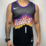 Camiseta Regata NBA Phoenix Suns Booker 1 City Edition Preta 2021 Nike