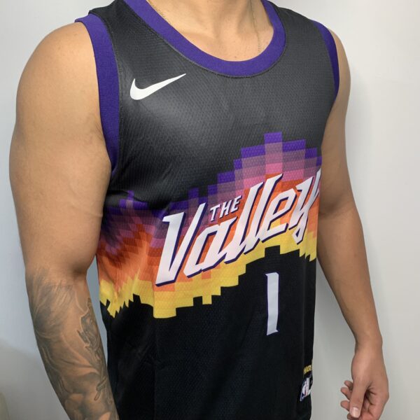 Camiseta Regata NBA Phoenix Suns Booker 1 City Edition Preta 2021 Nike - Imagem 3