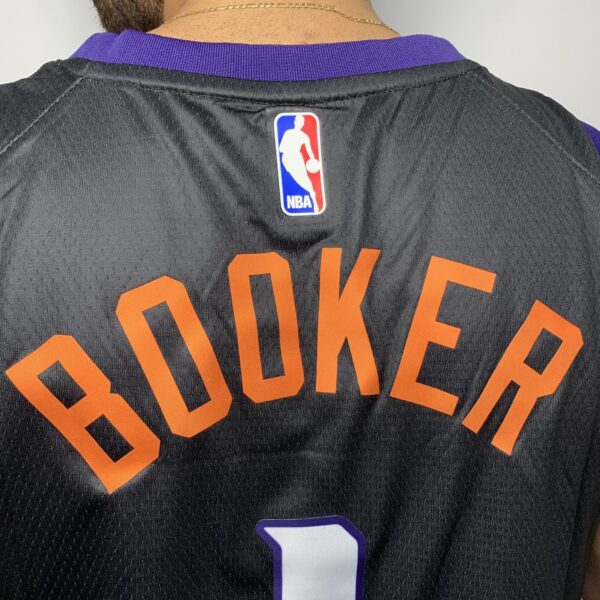 Camiseta Regata NBA Phoenix Suns Booker 1 City Edition Preta 2021 Nike - Imagem 7
