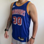 Camiseta Regata NBA Golden States Warriors Curry 30 Classic Edition Azul 2022 Nike - Imagem 7
