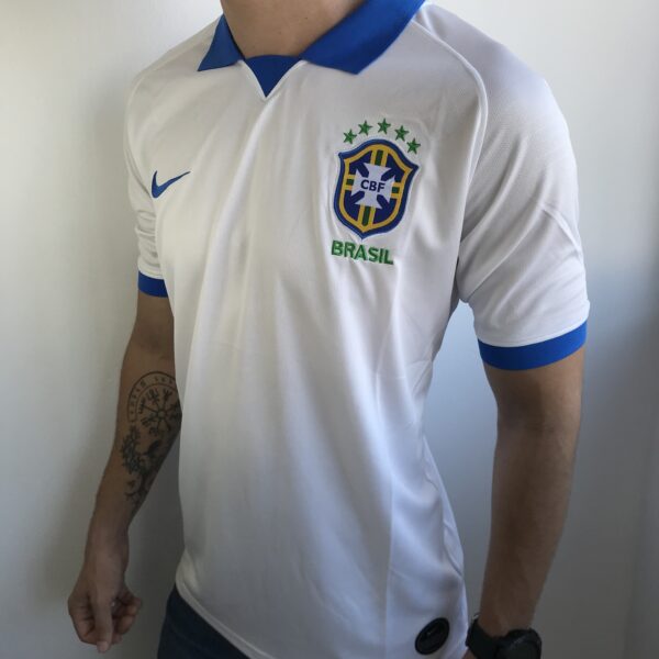 IMG_0895 Camisa Brasil Seleção Brasileira Third Branca Copa Amércia 2019-2020 Nike - Imagem 3