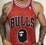 Camiseta Regata NBA Chicago Bulls Michell & Ness Bape 93 Vermelha - Imagem 2