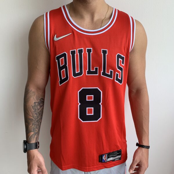 Camiseta Regata NBA Chicago Bulls Zach Lavine 8 Icon Edition Vermelha 2022 Nike