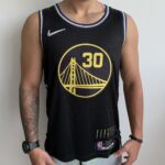 Camiseta Regata NBA Golden State Warriors Curry 30 City Edition Preta 2022 Nike