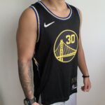 Camiseta Regata NBA Golden State Warriors Curry 30 City Edition Preta 2022 Nike - Imagem 5