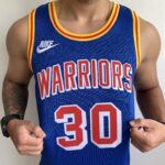 Camiseta Regata NBA Golden States Warriors Curry 30 Classic Edition Azul 2022 Nike - Imagem 2