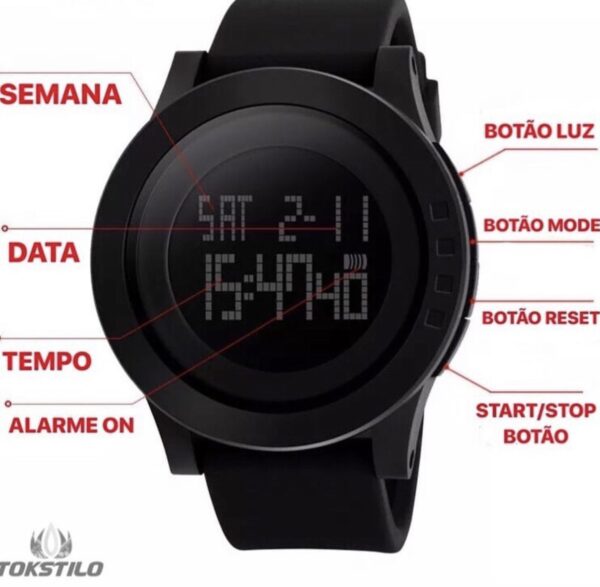 Relógio Esportivo Skmei Preto 1142 - Imagem 8