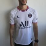 Camisa Paris Saint-Germain - PSG 4th 2022 Jogador Jordan Branca