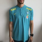 Camisa Brasil Seleção Brasileira Viagem Verde Piscina 2022 Nike