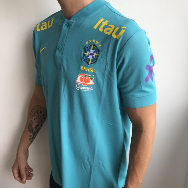 IMG_2689 Camisa Brasil Seleção Brasileira Viagem Verde Piscina 2022 Nike - Imagem 5