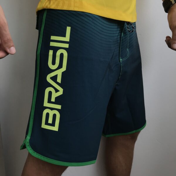 Bermuda Surf Hurley Brasil Seleção Brasileira Olímpica Olimpíadas Verde Escura - Imagem 2