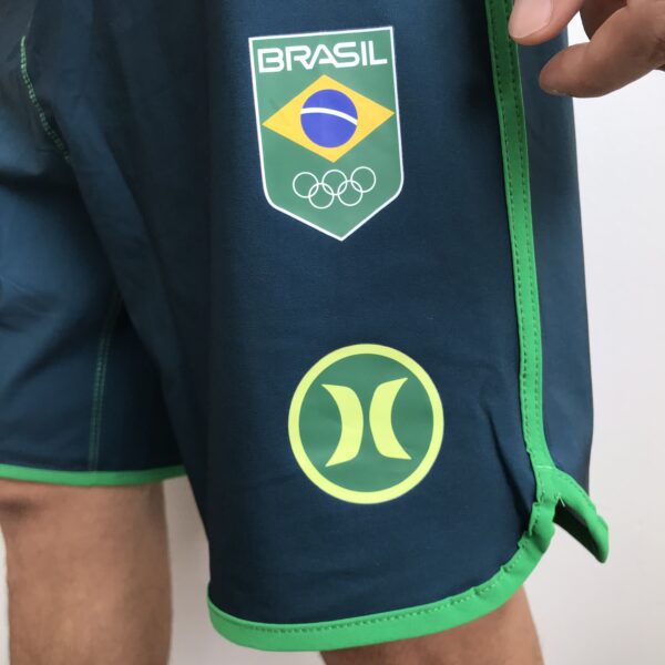 Bermuda Surf Hurley Brasil Seleção Brasileira Olímpica Olimpíadas Verde Escura - Imagem 5