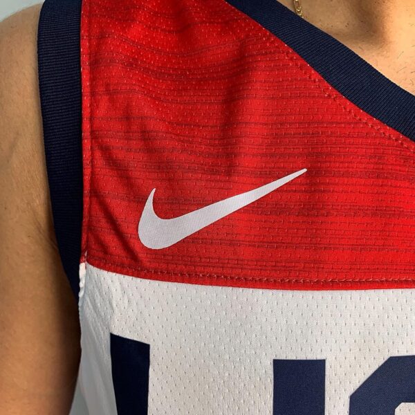 Camiseta Regata Basquete USA EUA Seleção Estados Unidos Durant 7 2020 Nike Branca - Imagem 6