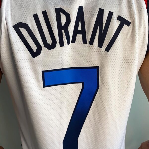 Camiseta Regata Basquete USA EUA Seleção Estados Unidos Durant 7 2020 Nike Branca - Imagem 10