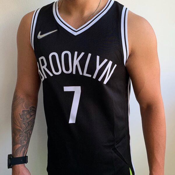 Camiseta Regata NBA Brooklyn Nets Durant 7 Icon Edition Preta Nike - Imagem 4