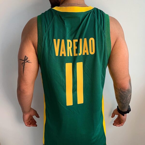 Camiseta Regata Basquete Brasil Anderson Varejão 11 Verde 2021 Nike - Imagem 7