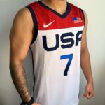 Camiseta Regata Basquete USA EUA Seleção Estados Unidos Durant 7 2020 Nike Branca - Imagem 3
