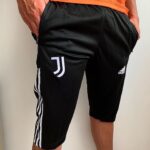 Meia Calça 3/4 Juventus Preta e Branca 2022 Adidas