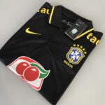 Camisa Brasil Seleção Brasileira Gola Polo Preta 2022 Nike