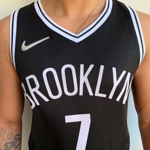 Camiseta Regata NBA Brooklyn Nets Durant 7 Icon Edition Preta Nike - Imagem 5