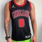 Camiseta Regata NBA Chicago Bulls Zach Lavine 8 Statement Edition Preta 2022 Jordan