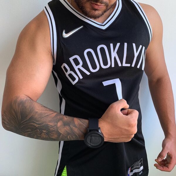 Camiseta Regata NBA Brooklyn Nets Durant 7 Icon Edition Preta Nike - Imagem 1