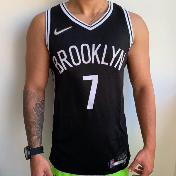 Camiseta Regata NBA Brooklyn Nets Durant 7 Icon Edition Preta Nike - Imagem 2