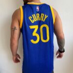 Camiseta Regata NBA Golden States Warriors Curry 30 Icon Edition Azul 2022 Nike - Imagem 7
