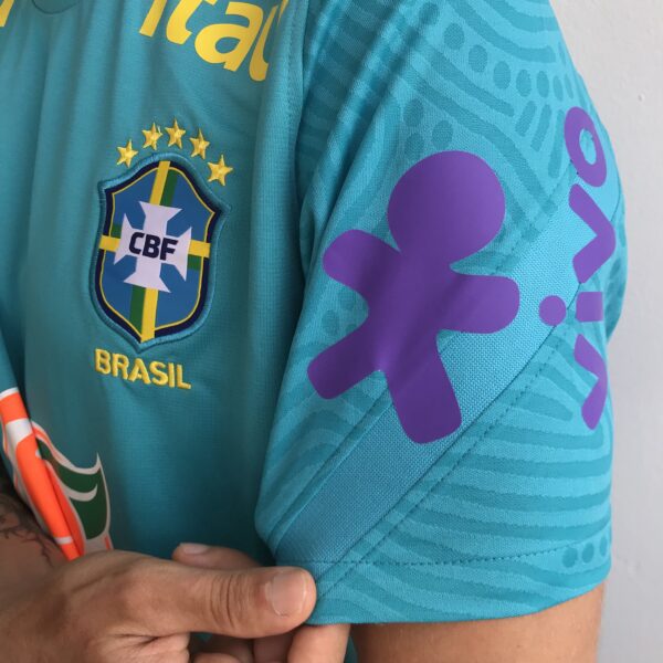 IMG_5917 Camisa Seleção Brasil Treino Verde 2022 Nike - Imagem 6