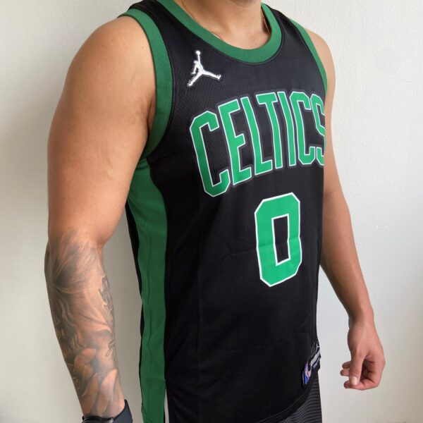 Camiseta Regata Basquete NBA Boston Celtics 0 Jayson Tatum Statement Edition Preta 2022 Jordan - Imagem 2