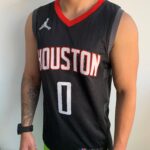 Camiseta Regata Basquete NBA Houston Rockets Jalen Green 0 Preta Statement Edition 2022 Jordan - Imagem 3