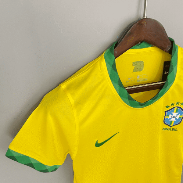vjwefvhjj,kj Camisa Seleção Brasil Home Amarela Feminina 2022 Nike - Imagem 5
