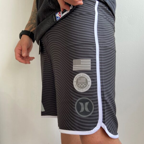 G S SAS Bermuda Hurley USA Estados Unidos Olímpica Olimpíadas Preta - Imagem 1