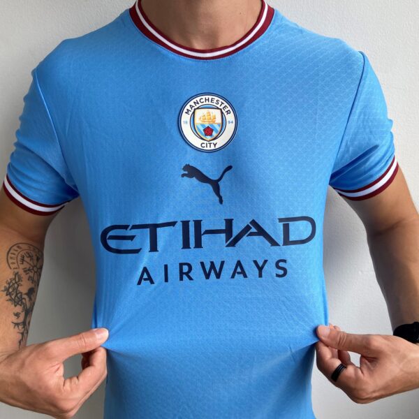 iowncehcwi Camisa Manchester City Home Patch Champions League 2022 Puma - Imagem 4