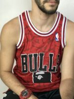 Camiseta Regata NBA Chicago Bulls Michell & Ness Bape 93 Vermelha - Imagem 10