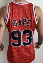 Camiseta Regata NBA Chicago Bulls Michell & Ness Bape 93 Vermelha - Imagem 9