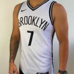 Camiseta Regata NBA Brooklyn Nets Durant 7 Association Edition Branca Nike - Imagem 6