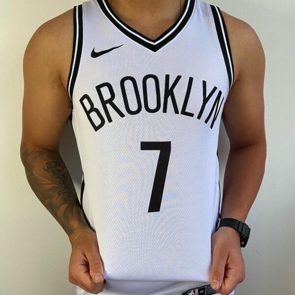 Camiseta Regata NBA Brooklyn Nets Durant 7 Association Edition Branca Nike - Imagem 2