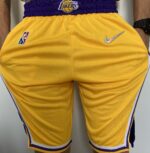 Short Bermuda NBA Los Angeles Lakers Icon Edition Amarela 2022 Nike - Imagem 3