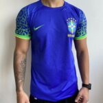 Camisa Brasil Seleção Brasileira Away Azul Torcedor Copa do Mundo Catar 2023 Nike - Imagem 2